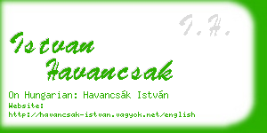 istvan havancsak business card