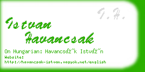 istvan havancsak business card